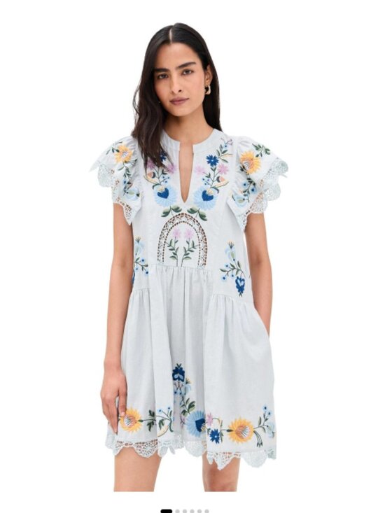 Sea Dresses & Skirts - SEA Celia Embroidery Dress in Sky NWT Medium